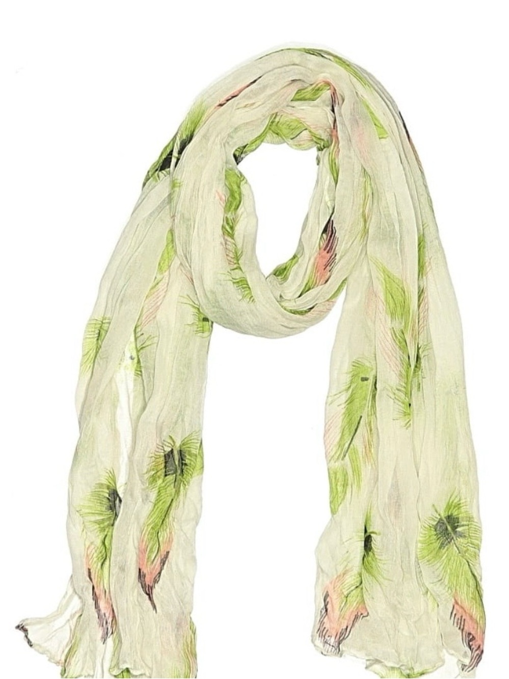 Light Green Floral Scarf - Women Accessories